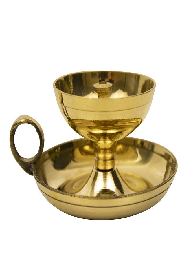 Spillbox ضياء نحاس تقليدي لبوجا | بوجا آرتي | أخاند جيوتي ديا | مصباح زيت آرتي ديباك ديبام للمنزل معبد بوجا مقالات ديكور هدايا - ناندا سامبات - Image 2